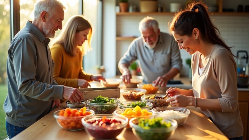 Family meal prep with affordable ingredients and containers