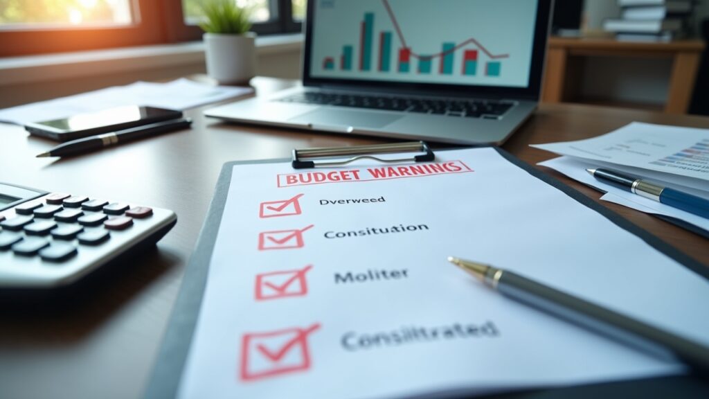 Checklist of budget warning signs being reviewed