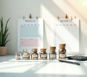 Colorful 52-week savings challenge chart with weeks being checked off