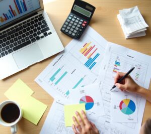 Calendar showing annual expenses marked throughout the year