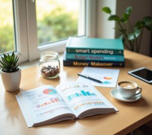 Stack of popular budgeting and personal finance books