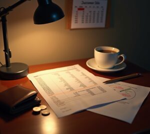 Person reviewing reduced paycheck with concerned expression